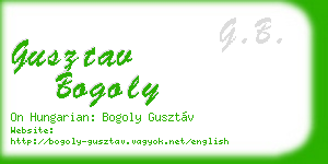 gusztav bogoly business card