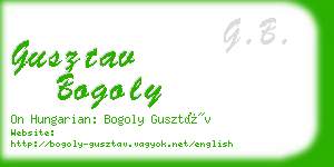 gusztav bogoly business card